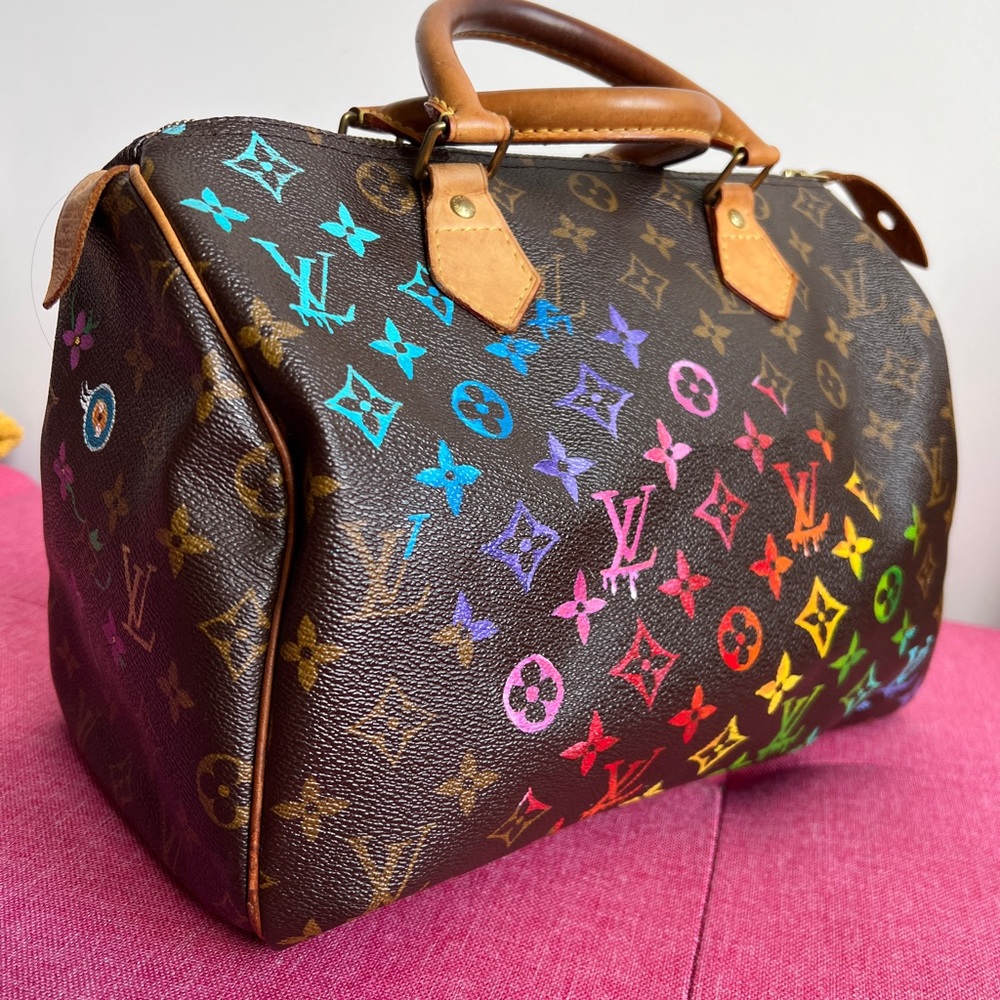 Louis Vuitton Speedy 30 VINTAGE - Painted!